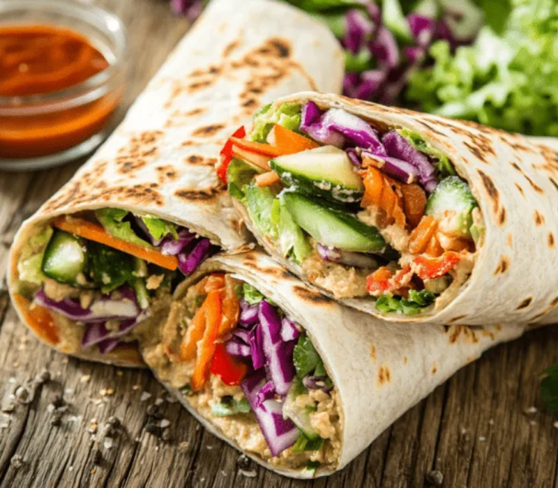 Millet Veg Wrap with Hummus